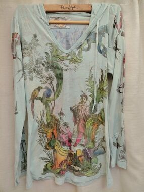 Rare Butterfly Dropout "The Lovers" Graphic Hoodie Medium- One Of A Kind Vintage